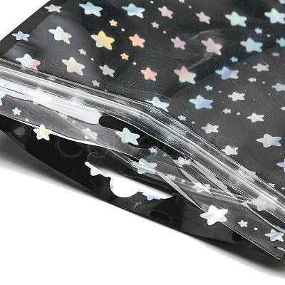 Rectangle Glitter Holographic Plastic Yin-yang Zip Lock Gift Bags OPP-E004-01B-A01-1