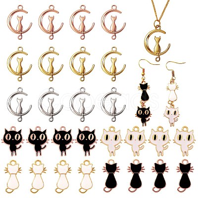 28Pcs 7 Style Alloy Pendants PALLOY-SZ0001-29-1