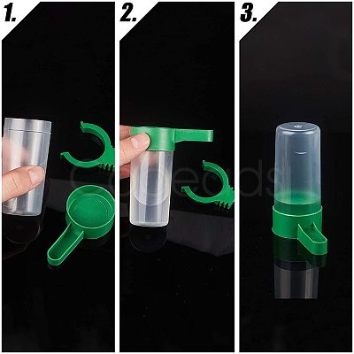 No Drip Small Animal Water Bottle and Plastic Pet Food Scoops AJEW-GA0002-02S-1