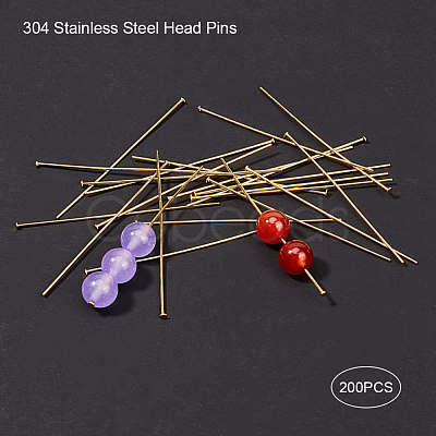 304 Stainless Steel Flat Head Pins STAS-L221-48G-1