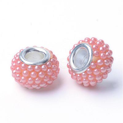 ABS Plastic Imitation Pearl European Beads OPDL-S087-M-1