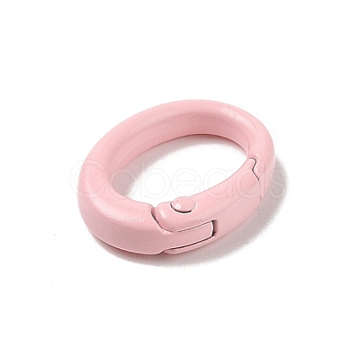 Spray Painted Alloy Spring Gate Rings AJEW-C035-01C-1