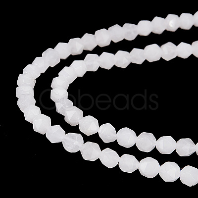 ARRICRAFT 2 Strands Natural White Agate Beads Strands G-AR0005-43B-1