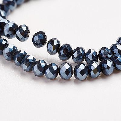 Electroplate Glass Beads Strands EGLA-D020-3x2mm-35-1