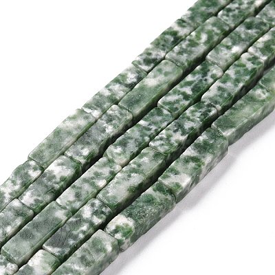 Natural Green Spot Jasper Beads Strands G-G837-24-1