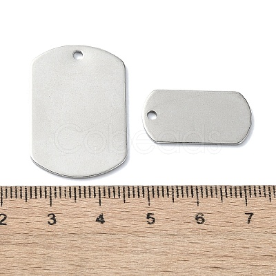 Non-Tarnish 201 Stainless Steel Stamping Blank Tag Pendants STAS-C097-43P-1