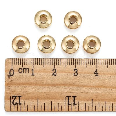 Brass Micro Pave Cubic Zirconia Beads ZIRC-F001-121G-1