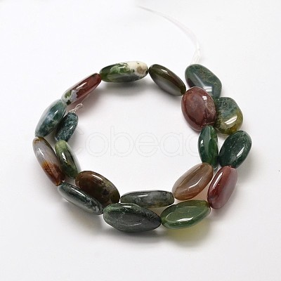 Natural Indian Agate Nuggets Beads Strands G-P093-21B-1