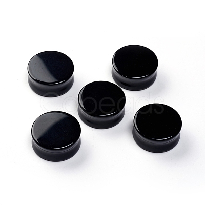 Natural Black Onyx Ear Flesh Tunnel G-F677-06-1