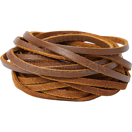 Gorgecraft Flat Cowhide Leather Jewelry Cord LC-GF0001-10B-01-1