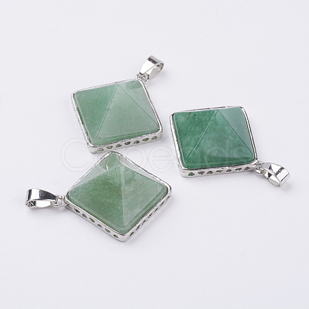 Natural Green Aventurine Pendants G-E442-02P-1