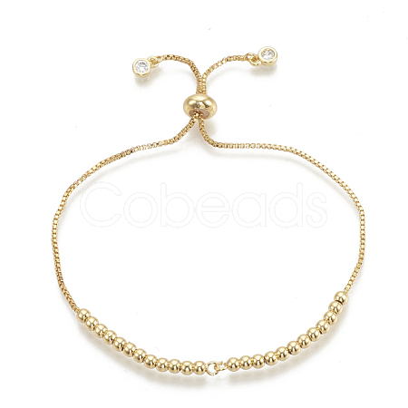 Brass Bolo Bracelets ZIRC-T006-20G-1