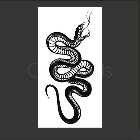 Cool Black Mamba Snake Removable Temporary Water Proof Tattoos Paper Stickers SNAK-PW0001-46B-1