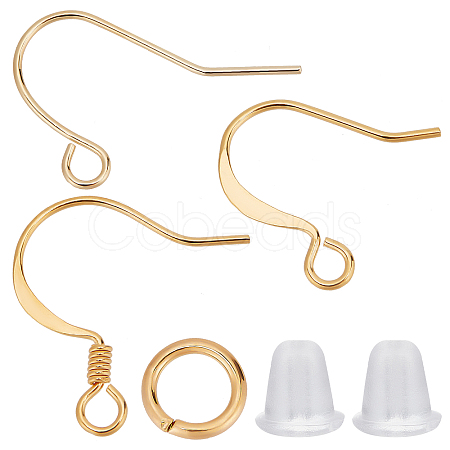 CREATCABIN 150Pcs 3 Style Brass Earring Hooks KK-CN0001-72-1