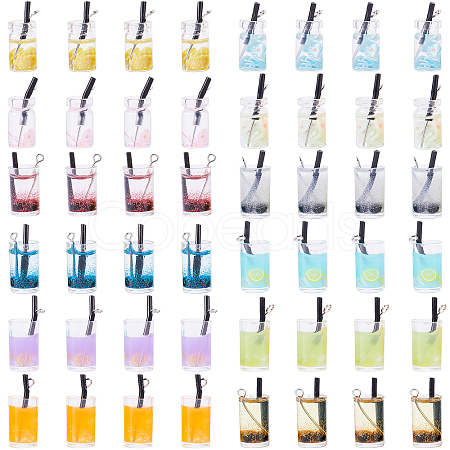 SUNNYCLUE Imitation Juice Glass Pendants CRES-SC0001-22-1