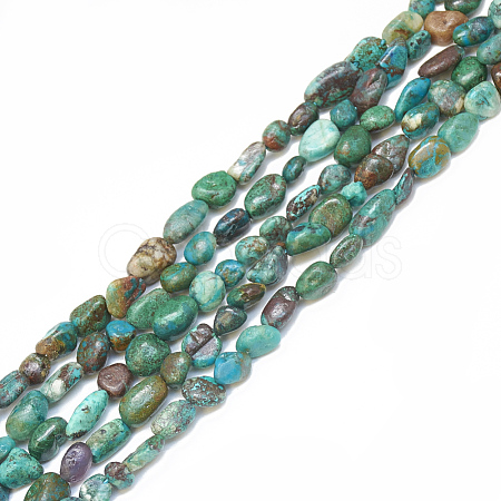 Natural Chrysocolla Beads Strands X-G-S301-48-1