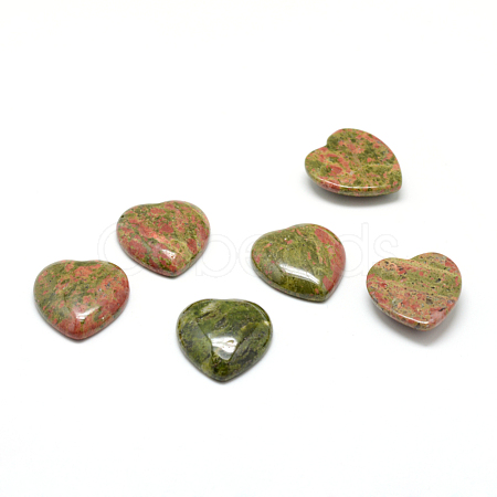 Natural Unakite Gemstone Cabochons G-T029-18X15mm-05-1