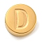 Ion Plating(IP) 304 Stainless Steel Beads, Flat Round with Letter, Golden, Letter D, 8x3mm, Hole: 1.6mm