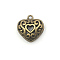 Heart Theme Tibetan Style Alloy Pendants, Antique Bronze, Heart, 19x20x8mm