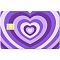 PVC Plastic Waterproof Card Stickers, Self-adhesion Card Skin for Bank Card Decor, Rectangle, Heart, 186.3x137.3mm