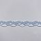 Polyester Lace Trims, Flower Tassel Ribbon for Sewing and Art Craft Projects, Light Sky Blue, 3/4 inch(20mm)