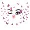 PVC Wall Stickers, Wall Decoration, Butterfly Pattern, 900x390mm