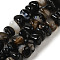 Natural Black Agate Beads Strands, Dyed & Heated, Nuggets, Tumbled Stone, 9~13x8.5~9x3.5~9mm, Hole: 0.9mm, about 59~68pcs/strand, 15.79~15.98''(40.1~40.6cm)