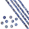 DICOSMETIC 1 Strand Natural Sodalite Beads Strands, Flat Round/Disc, Heishi Beads, 4x2mm, Hole: 1mm, about 169pcs/strand, 14.96''(38cm)