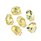 Electroplate Glass Beads, Faceted, Half Plated, Penguin, Yellow, 8x6.5x4.5mm, Hole: 1mm