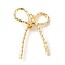 Brass Pendants, Bowknot, Real 18K Gold Plated, 31x22.5x6.5mm, Hole: 2mm