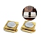 Alloy Magnetic Handbag Locks, Press Lock for Hardware Accessoriess, Square, Golden, 5x4cm