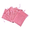 Rectangle Polyester Storage Bags, Drawstring Pouches Packaging Bag, Hot Pink, 14x10cm