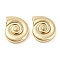 Rack Plating Brass Pendants, Spiral Shell Shape, Real 18K Gold Plated, 25x21x6mm, Hole: 3mm