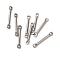 Non-Tarnish 304 Stainless Steel Connector Charms, Bar Links, Stainless Steel Color, 15x2.5x1.2mm, Hole: 1.2mm