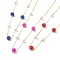 Plastic Imitation Pearl Beads  Beads Necklace, 304 Stainless Steel Cable Chain Necklaces for Women, Mixed Color, 17.72 inch(45cm)