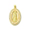 Real 18K Gold Plated Brass Micro Pave Cubic Zirconia Pendants, with Shell, Oval, 32x20.5x3mm, Hole: 3.5x4.5mm