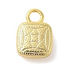 Lock Shape Rack Plating Brass Pendants Charms KK-S396-59G-1