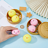 DELORIGIN 2 Sets 2 Colors TPR Imitation Steamed Stuffed Bun Stress Toy AJEW-DR0001-38-3