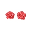 Synthetic Coral 3D Flower Rose Beads CORA-A005-14mm-20-1