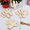 Unfinished Wooden Pendant Ornaments DIY-WH0401-79-3