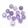 Natural Amethyst Cabochons G-P393-R14-4mm-1