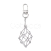 Heart Natural Gemstone Pendant Decorations HJEW-JM01691-02-5