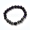 Natural Tiger Eye(Dyed) Beads Stretch Bracelets Set BJEW-JB06653-04-2