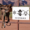 MAYJOYDIY US 1 Set Western Cowboy Theme PET Hollow Out Drawing Painting Stencils DIY-MA0003-39-7