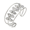 Non-Tarnish 304 Stainless Steel Wide Hollow Bowknot Open Cuff Bangles BJEW-Q348-04P-01-1