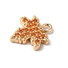 Brass Micro Pave Cubic Zirconia Charms KK-C062-046G-01-2