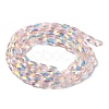 Transparent Electroplate Glass Beads Strands X-GLAA-Q099-G01-07-2