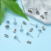 100Pcs 304 Stainless Steel Stud Earring Findings STAS-YW0001-43D-6