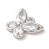 Brass Pave Clear Cubic Zirconia Charms KK-G499-10P-2