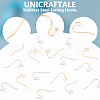 Unicraftale 100Pcs 2 Style 316 Surgical & 304 Stainless Steel Earring Hooks STAS-UN0054-50-5